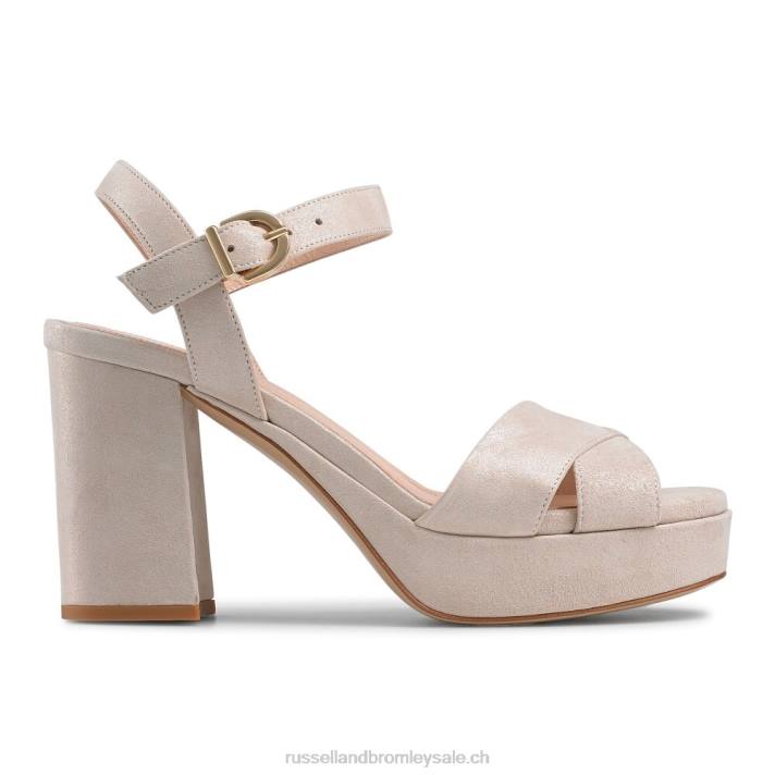 métallique 8BN697 femmes Russell And Bromley sandale à plateforme classique topform