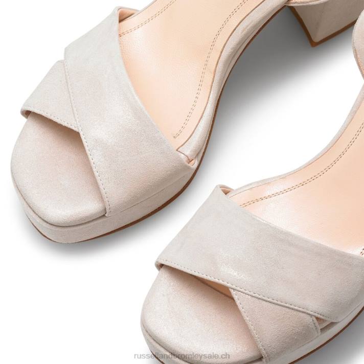 métallique 8BN697 femmes Russell And Bromley sandale à plateforme classique topform
