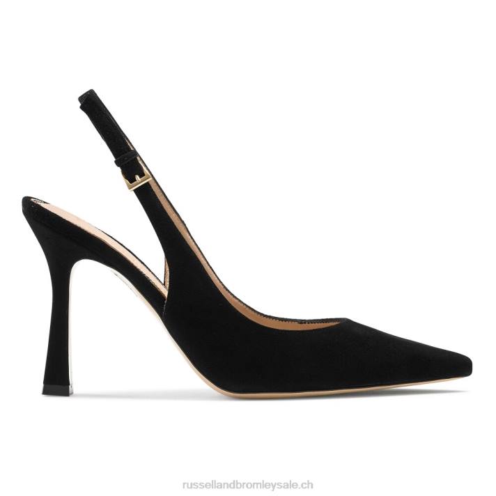 noir 8BN6103 femmes Russell And Bromley pompe à pointe à bride arrière