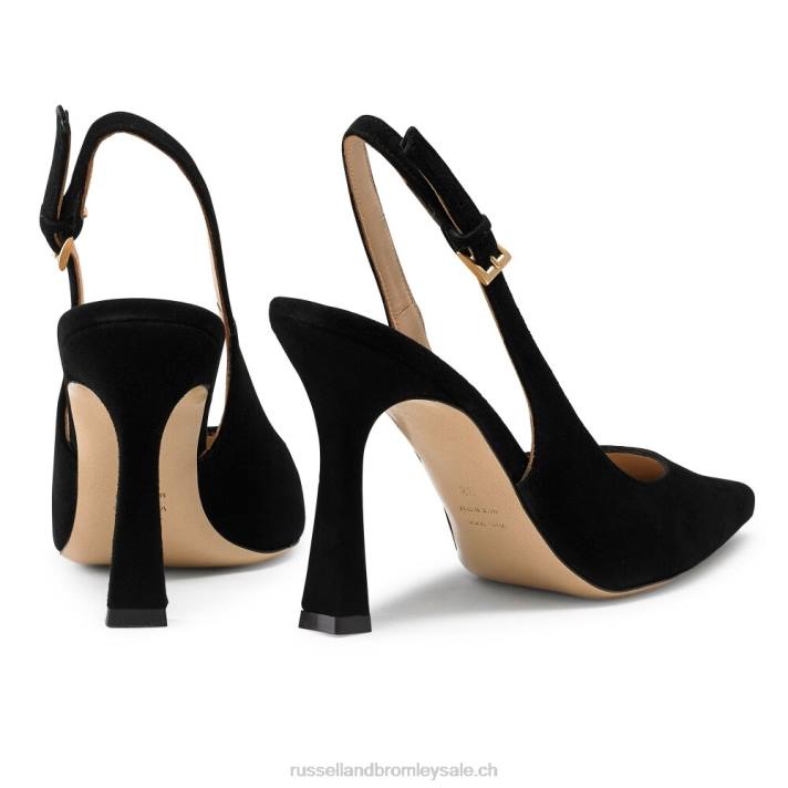 noir 8BN6103 femmes Russell And Bromley pompe à pointe à bride arrière