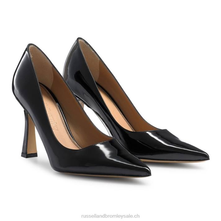 noir 8BN6105 femmes Russell And Bromley pompe à talon à point plein