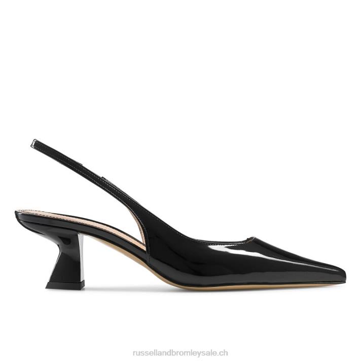 noir 8BN6117 femmes Russell And Bromley slingpoint sling back point pompe