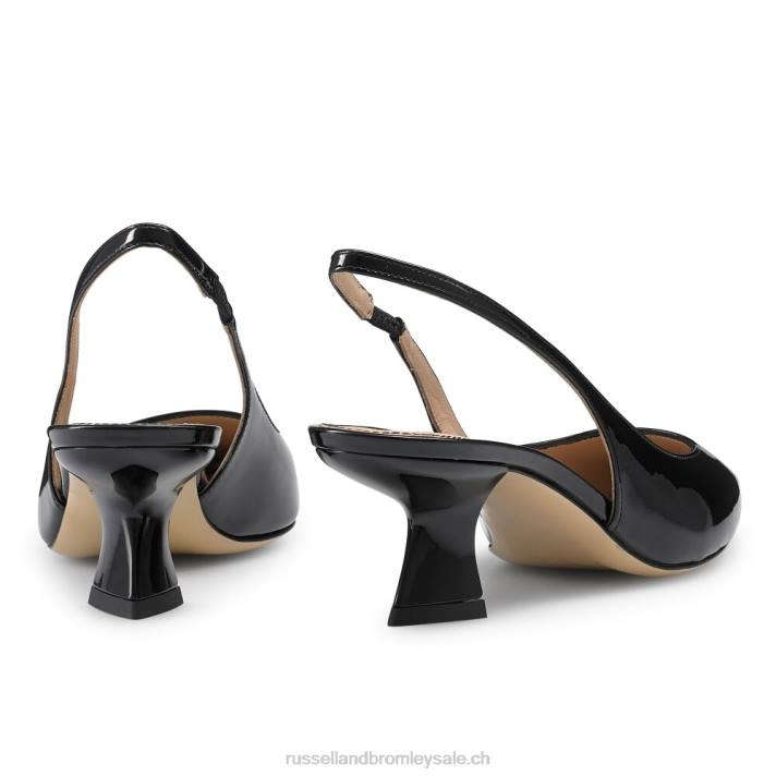 noir 8BN6117 femmes Russell And Bromley slingpoint sling back point pompe