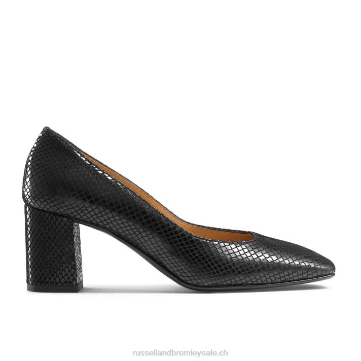 noir 8BN6128 femmes Russell And Bromley cour de talon de bloc de cube de sucre