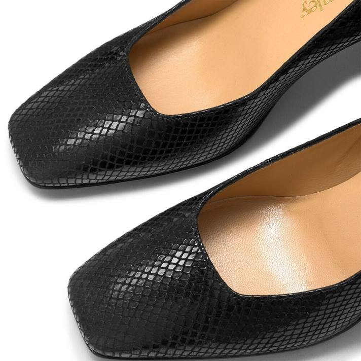 noir 8BN6128 femmes Russell And Bromley cour de talon de bloc de cube de sucre