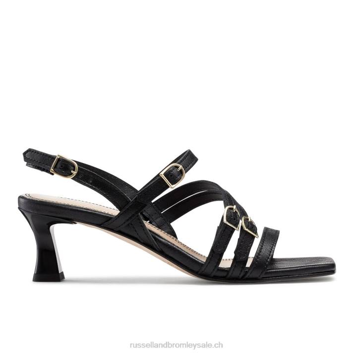 noir 8BN6132 femmes Russell And Bromley sandale à boucle à lanières Sun Beam