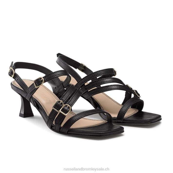 noir 8BN6132 femmes Russell And Bromley sandale à boucle à lanières Sun Beam
