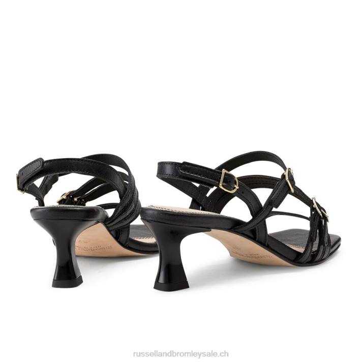 noir 8BN6132 femmes Russell And Bromley sandale à boucle à lanières Sun Beam