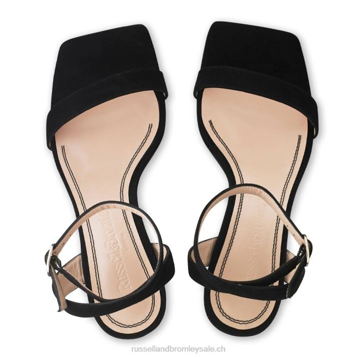 noir 8BN6137 femmes Russell And Bromley sandale en deux parties negroni
