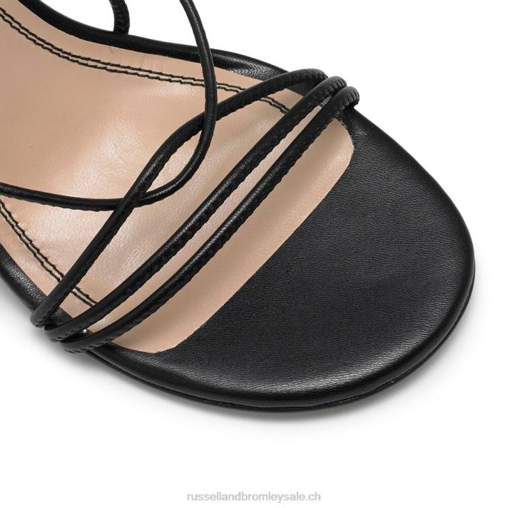 noir 8BN6162 femmes Russell And Bromley sandale dragon à lanières et bout rond