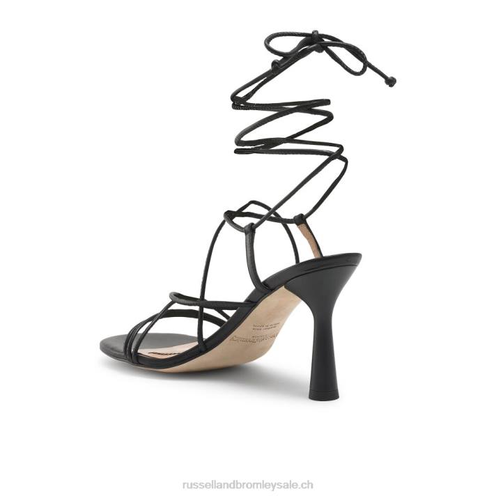 noir 8BN6162 femmes Russell And Bromley sandale dragon à lanières et bout rond