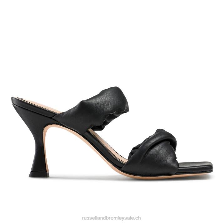 noir 8BN6169 femmes Russell And Bromley mules cocktail à bride bouffante