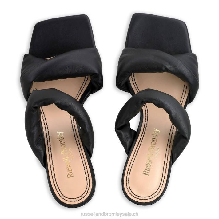 noir 8BN6169 femmes Russell And Bromley mules cocktail à bride bouffante