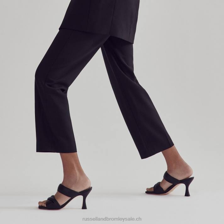 noir 8BN6169 femmes Russell And Bromley mules cocktail à bride bouffante