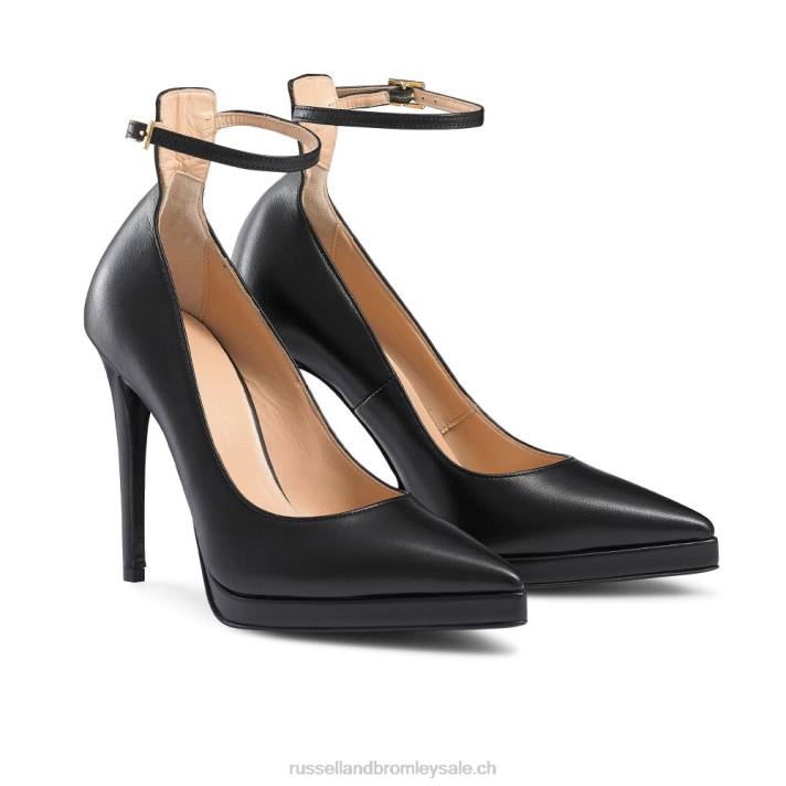 noir 8BN6185 femmes Russell And Bromley pompe à plate-forme ponctuelle