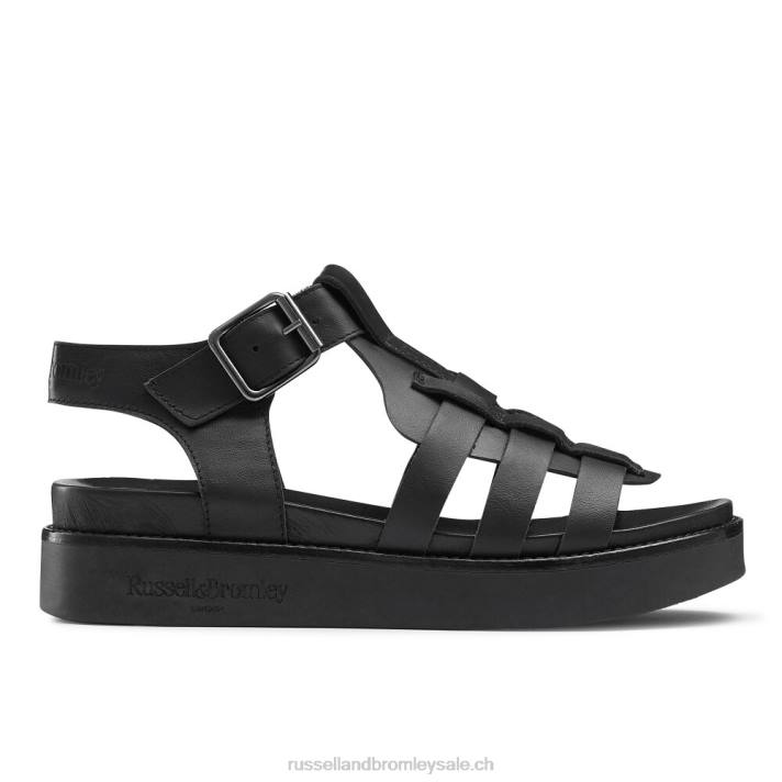noir 8BN6402 femmes Russell And Bromley sandale de pêcheur portland