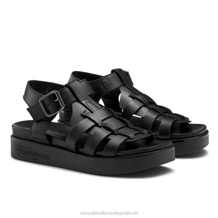 noir 8BN6402 femmes Russell And Bromley sandale de pêcheur portland