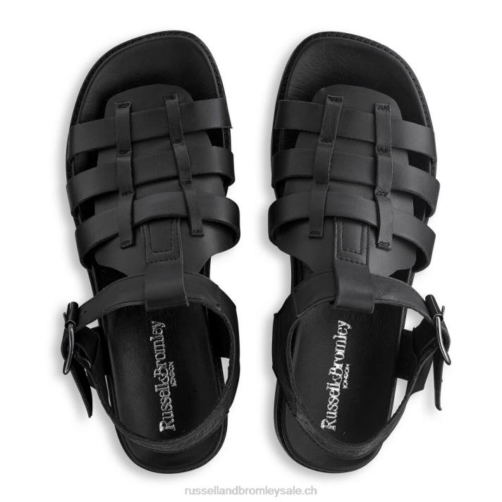 noir 8BN6402 femmes Russell And Bromley sandale de pêcheur portland