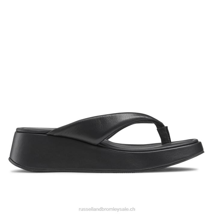 noir 8BN6413 femmes Russell And Bromley sandale à bout plat Hoxton