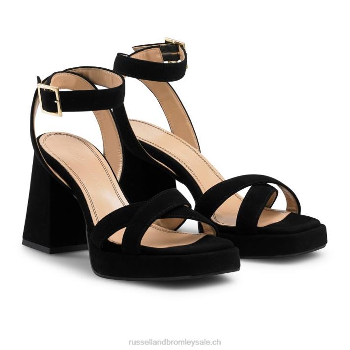 noir 8BN696 femmes Russell And Bromley sandale plateforme groovybaby