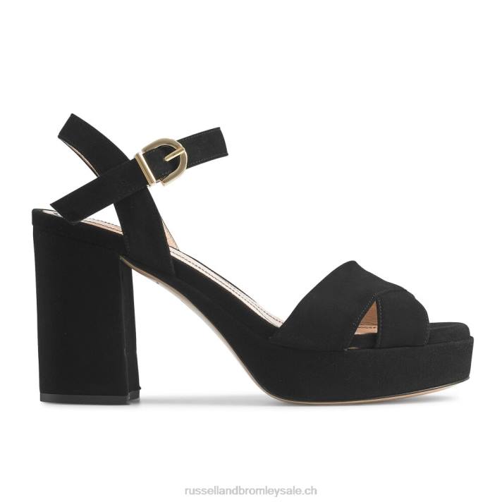 noir 8BN698 femmes Russell And Bromley sandale à plateforme topform