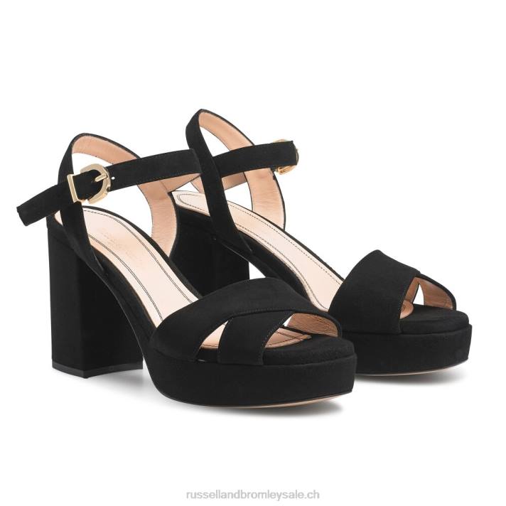 noir 8BN698 femmes Russell And Bromley sandale à plateforme topform