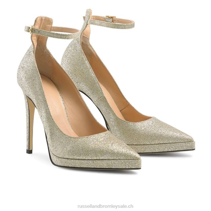 or 8BN6187 femmes Russell And Bromley pompe à plate-forme ponctuelle