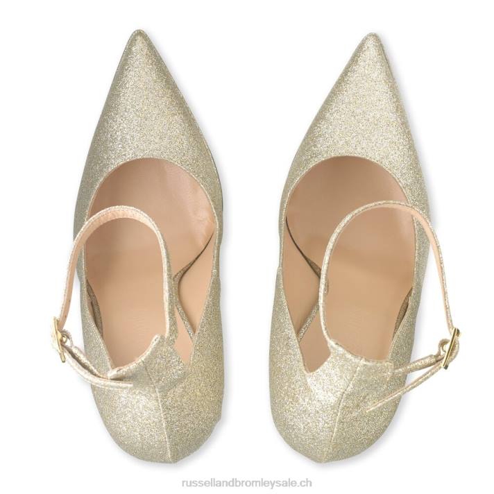 or 8BN6187 femmes Russell And Bromley pompe à plate-forme ponctuelle