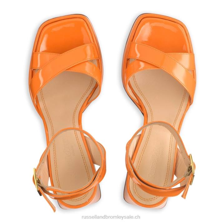 orange 8BN6136 femmes Russell And Bromley sandale plateforme groovybaby