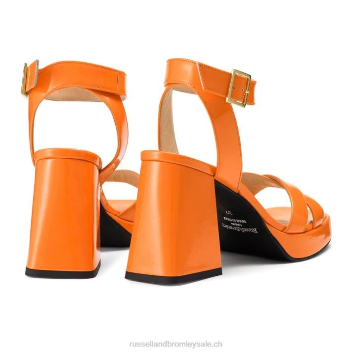 orange 8BN6136 femmes Russell And Bromley sandale plateforme groovybaby