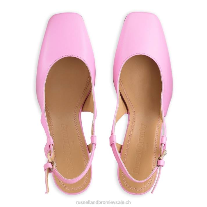 rose 8BN6124 femmes Russell And Bromley talon carré à bride arrière en forme de tarte au sucre