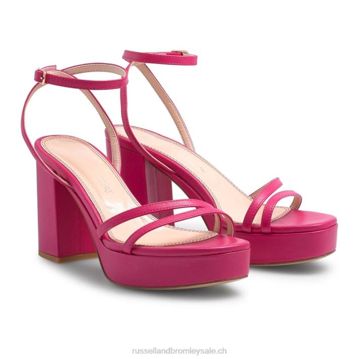 rose 8BN6175 femmes Russell And Bromley plate-forme à lanières topline