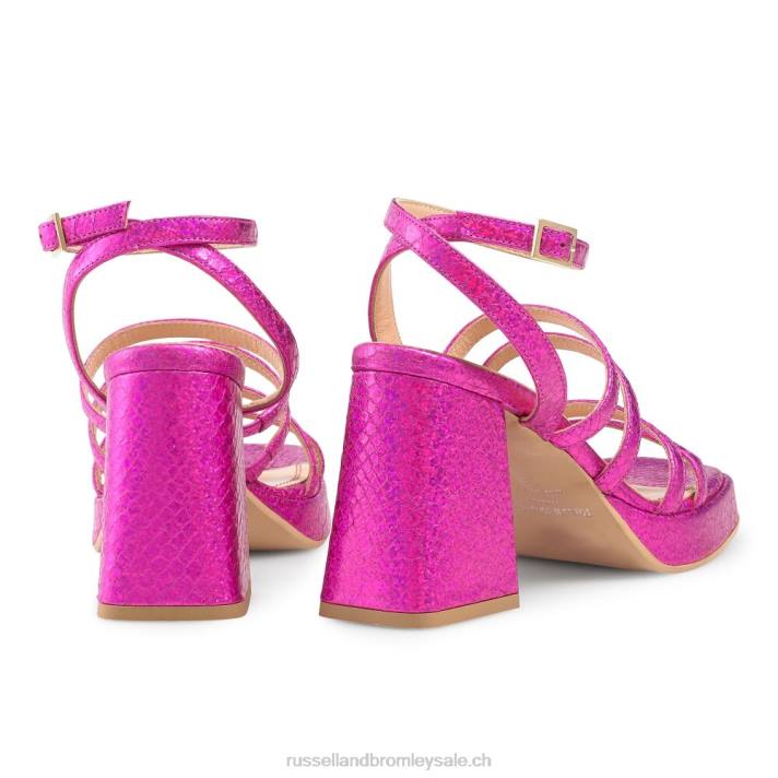 rose 8BN6183 femmes Russell And Bromley plate-forme de talon évasé à lanières yeahbaby