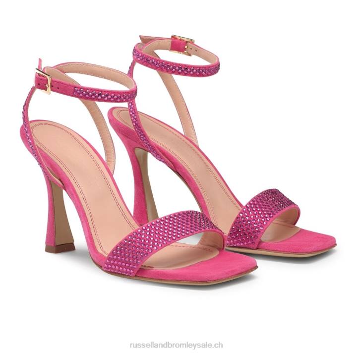 rose 8BN6186 femmes Russell And Bromley sandale à talon et lanières cosmo