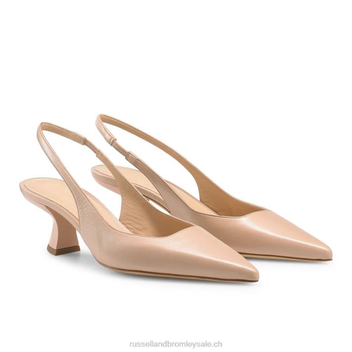 rose 8BN689 femmes Russell And Bromley slingpoint sling back point pompe