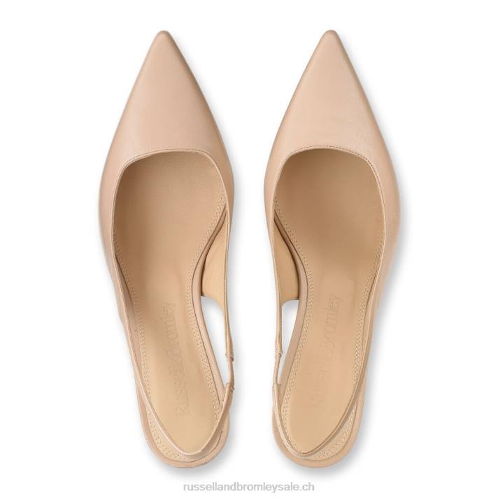 rose 8BN689 femmes Russell And Bromley slingpoint sling back point pompe