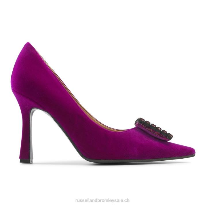 violet 8BN6155 femmes Russell And Bromley escarpin orné de bijoux