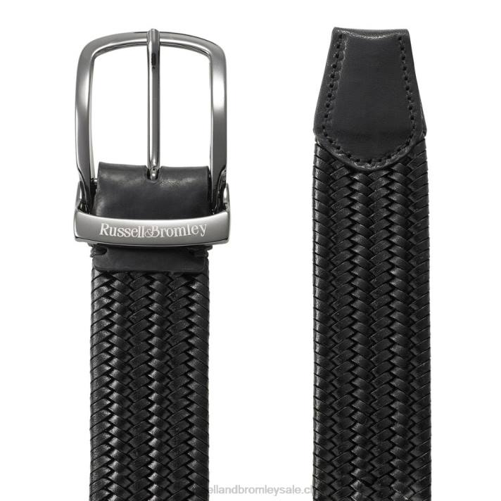 noir 8BN6660 Hommes Russell And Bromley ceinture tressée twister