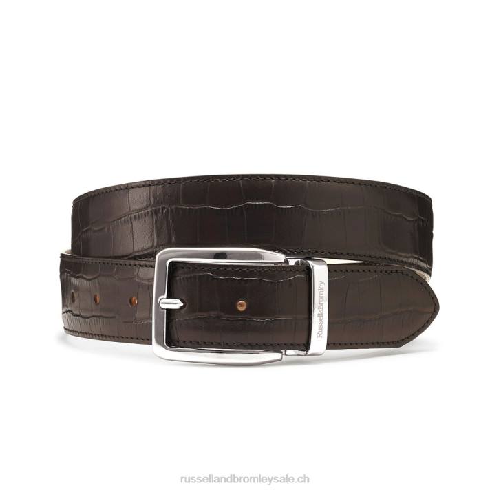 8BN6649 Hommes Russell And Bromley ceinture à boucle classique tango