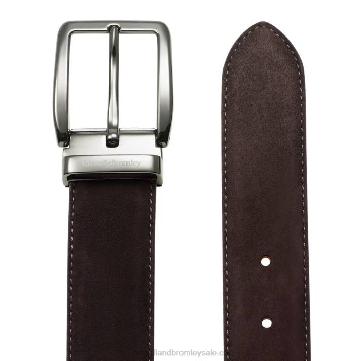 brun 8BN6636 Hommes Russell And Bromley ceinture à boucle classique tango