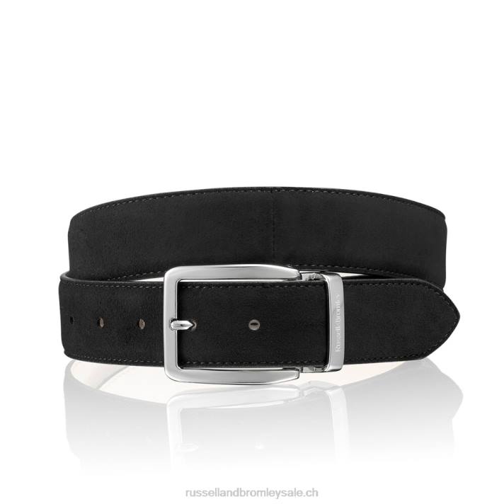 noir 8BN6633 Hommes Russell And Bromley ceinture à boucle classique tango