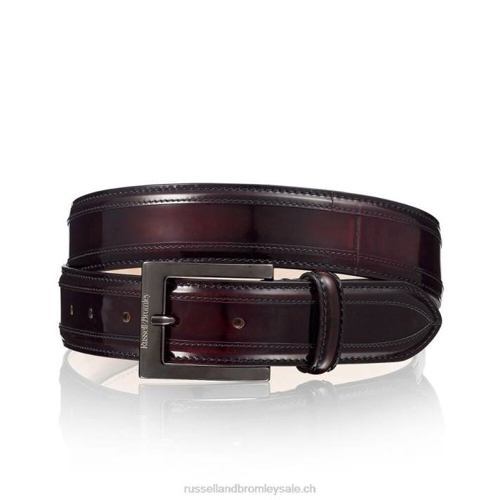 rouge 8BN6634 Hommes Russell And Bromley boucle dolce et ceinture de maintien