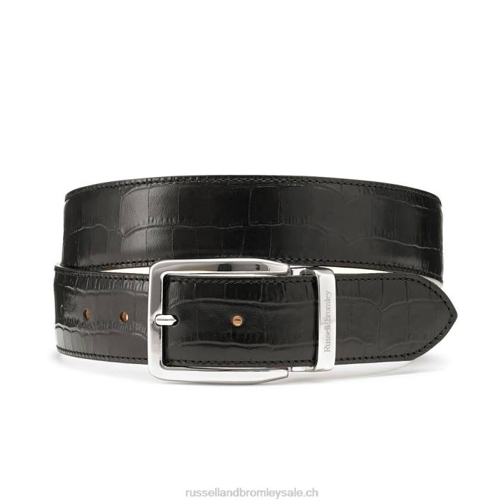 8BN6651 Hommes Russell And Bromley ceinture à boucle classique tango