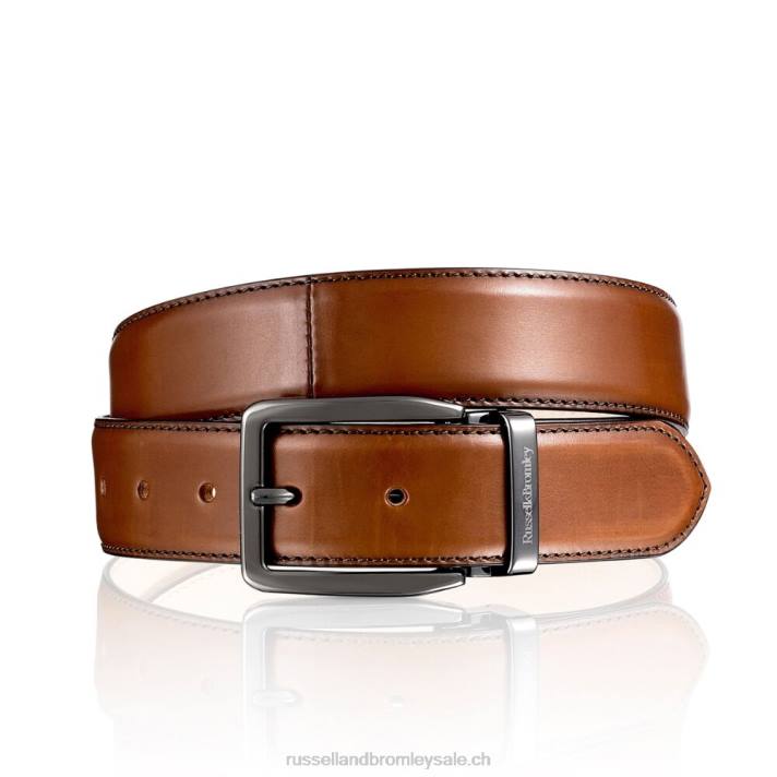 bronzer 8BN6631 Hommes Russell And Bromley ceinture à boucle classique tango