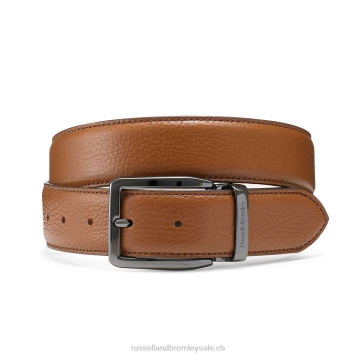 bronzer 8BN6665 Hommes Russell And Bromley ceinture de tango en cuir