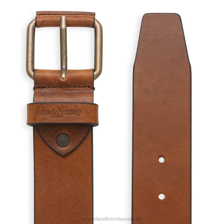 brun 8BN6635 Hommes Russell And Bromley ceinture jeans décontractée