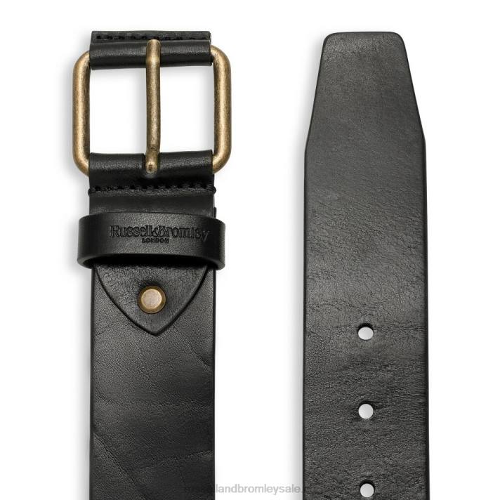 noir 8BN6644 Hommes Russell And Bromley ceinture jeans décontractée