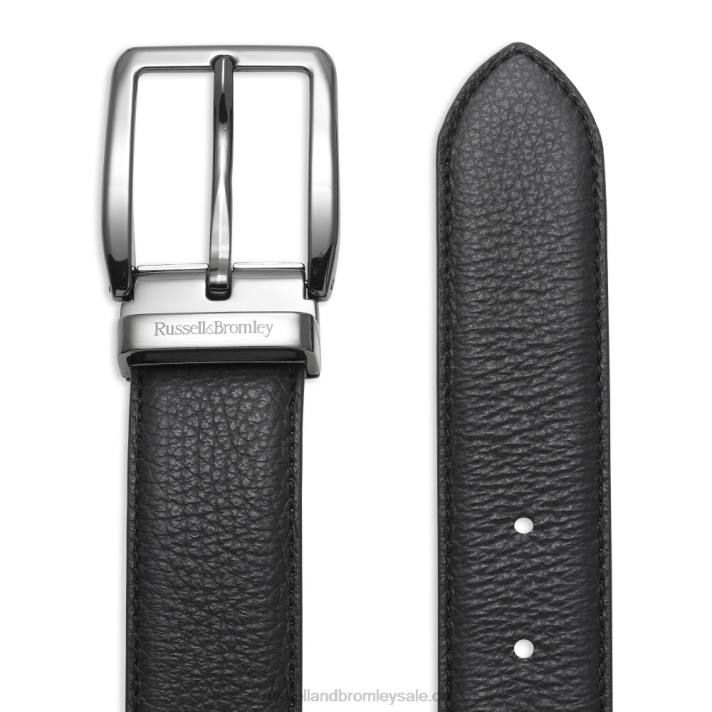noir 8BN6656 Hommes Russell And Bromley ceinture de tango en cuir