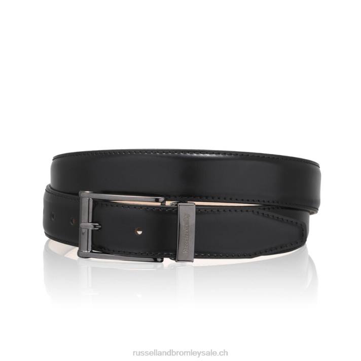 noir 8BN6664 Hommes Russell And Bromley ceinture salsa slim 30mm