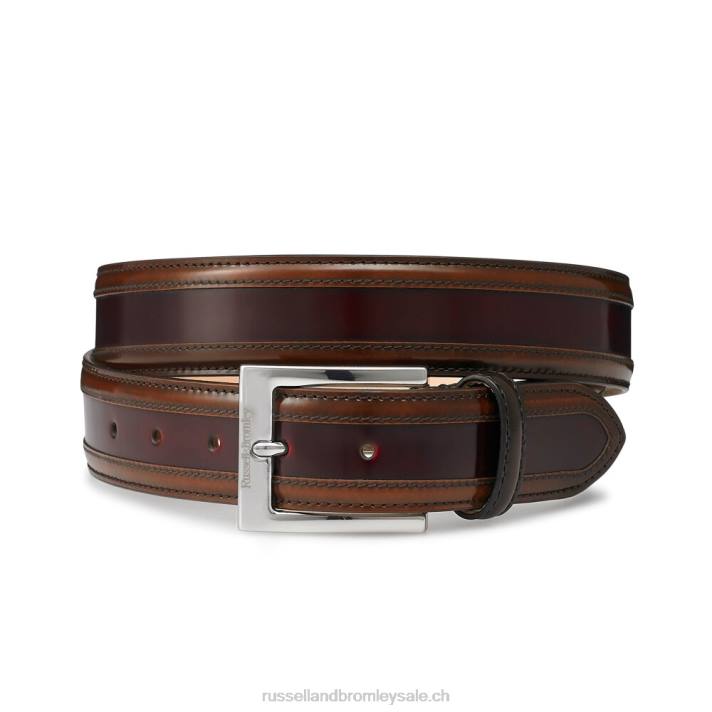 rouge 8BN6658 Hommes Russell And Bromley ceinture douce